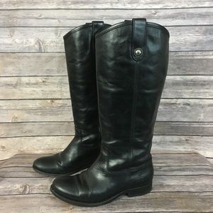 Frye Black Melissa Button Riding Boot